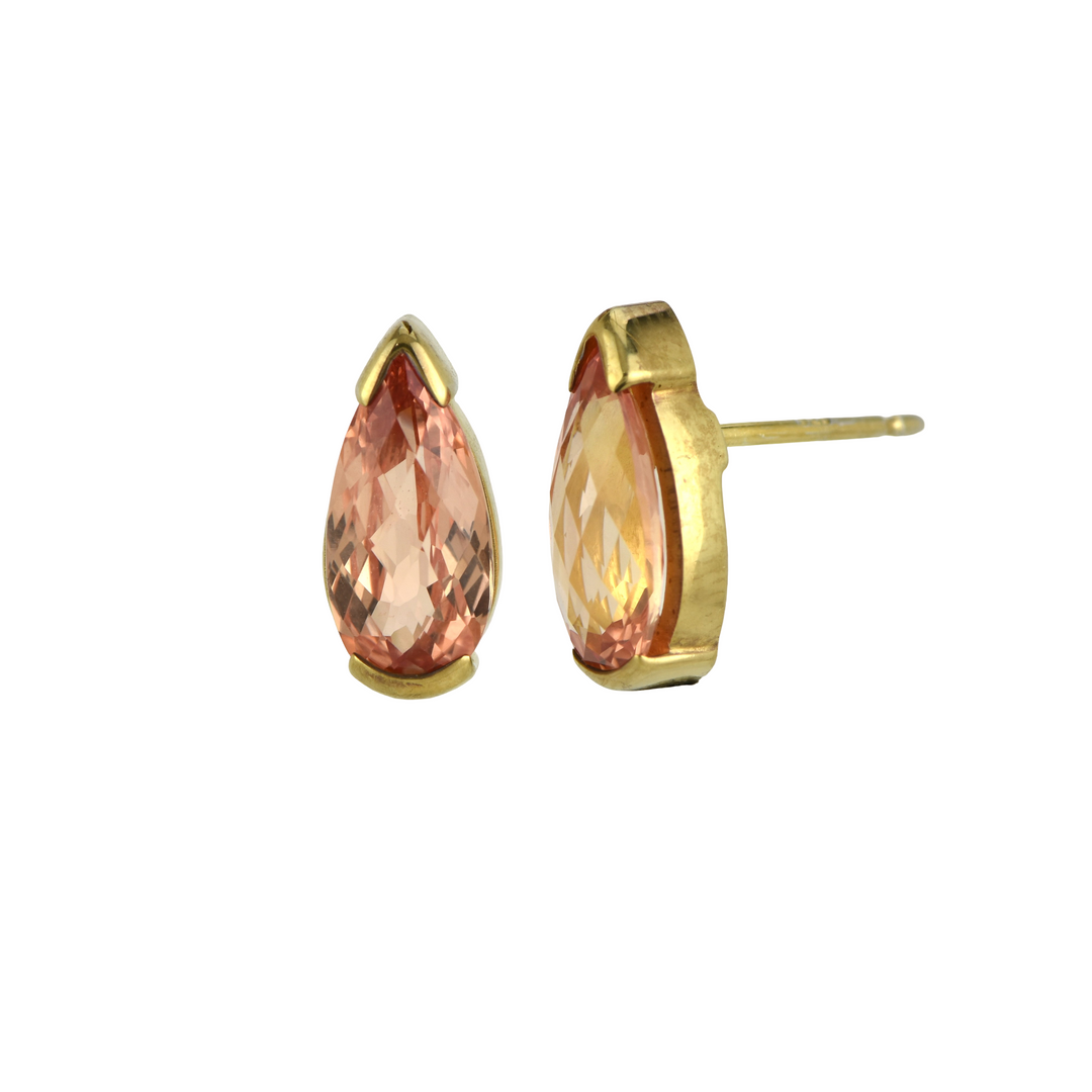 Golden Imperial Sapphire Earrings