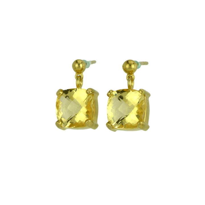 Golden Hydro Quartz Earrings