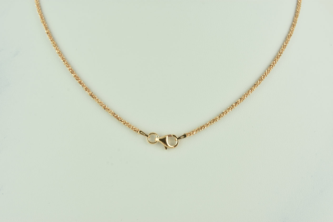 Diamond Cut Twisted Sterling Silver Chain with Rose Gold Plate
