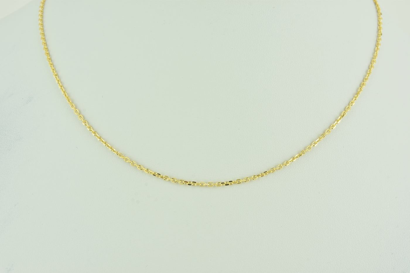 Delicate Link Italian Sterling Silver Chain in Yellow Gold plate