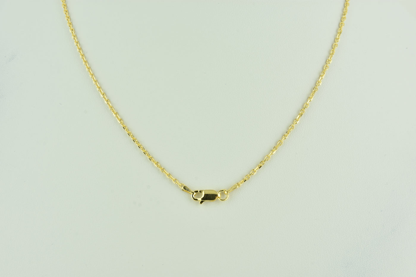 Delicate Link Italian Sterling Silver Chain in Yellow Gold plate