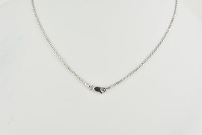 Delicate Link Italian Sterling Silver Chain plated in White Rhodium