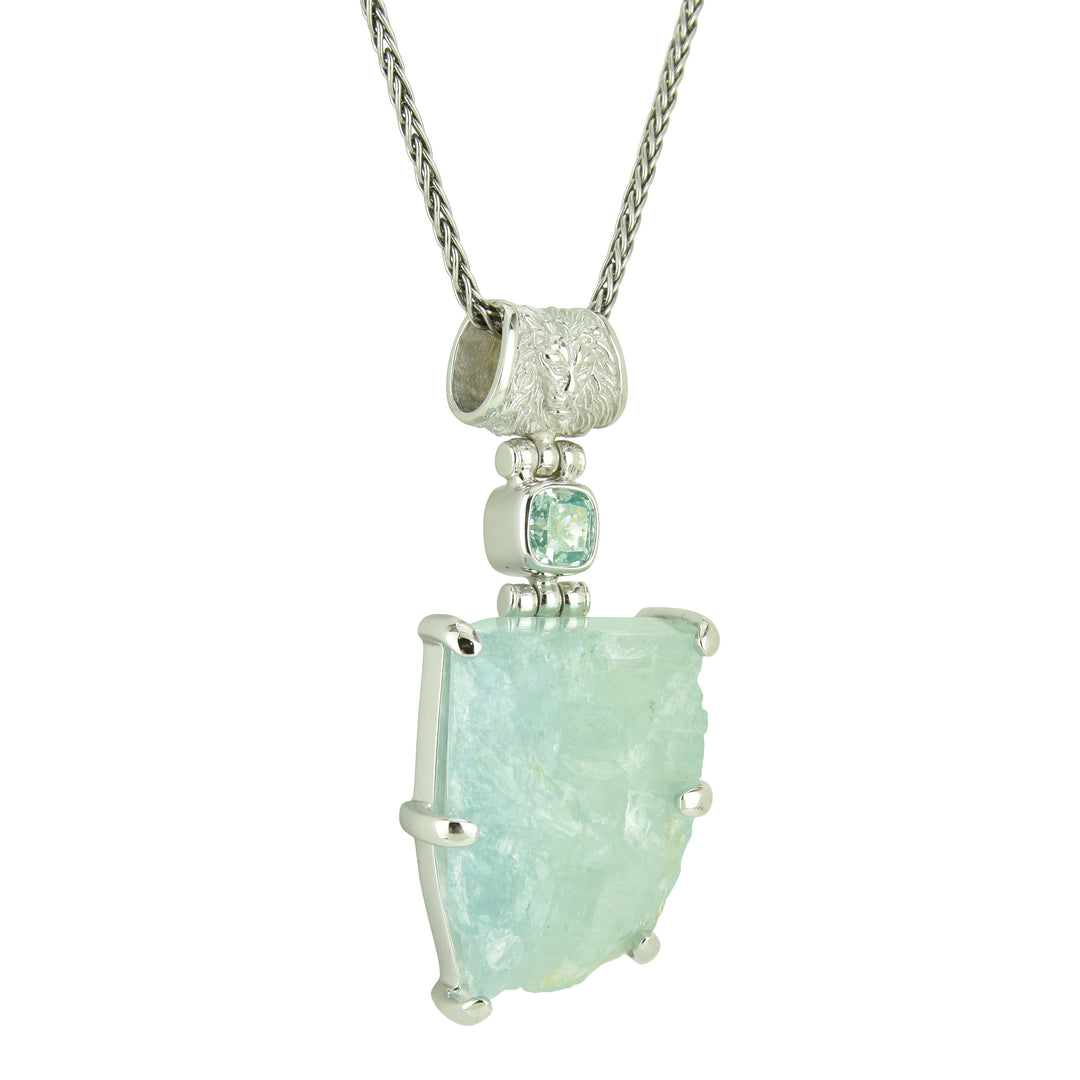 Aquamarine Raw Pendant
