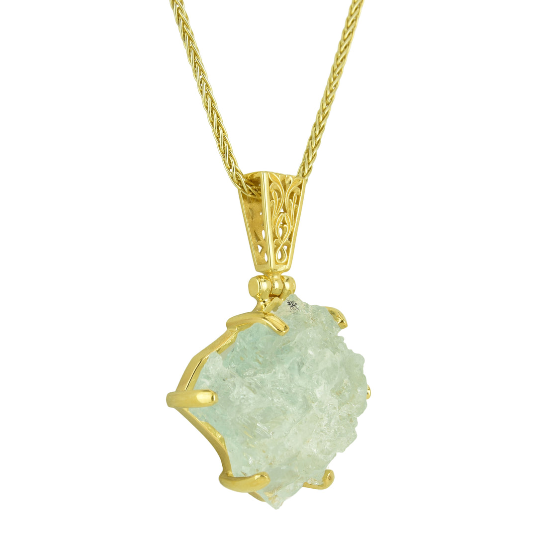 Aquamarine Raw Pendant