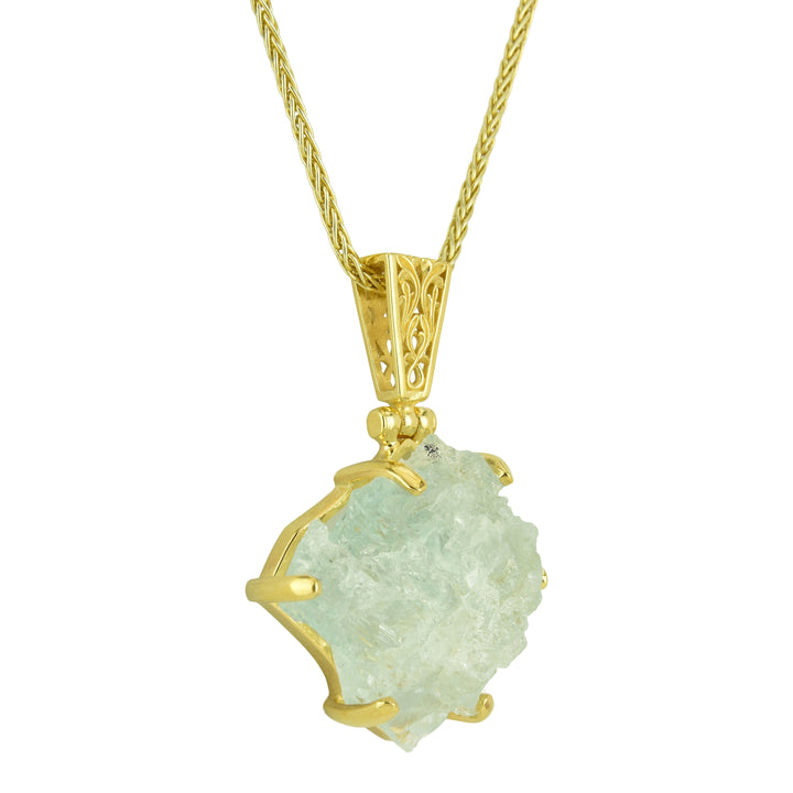 Aquamarine Raw Pendant