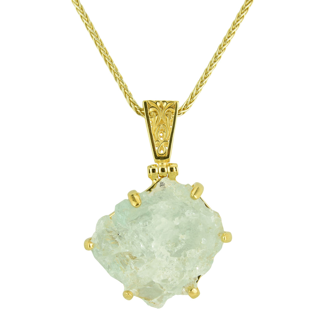 Aquamarine Raw Pendant