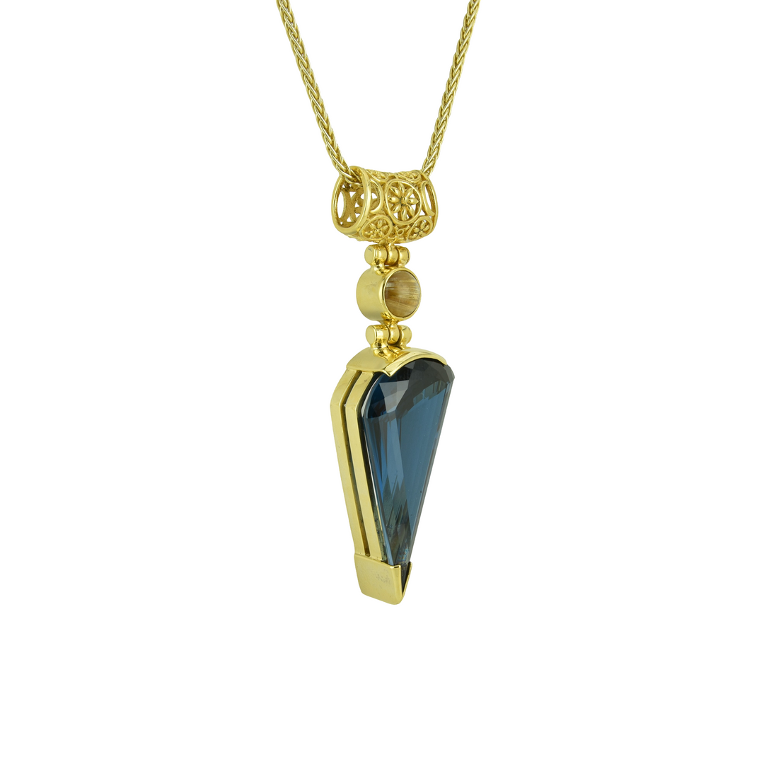 Blue Green Spinel Pendant