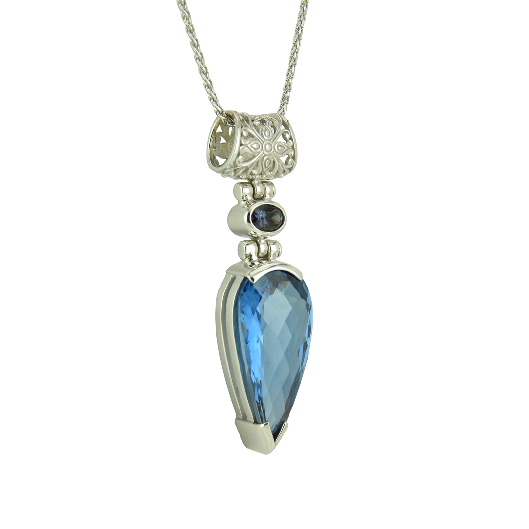 Blue Green Spinel Pendant