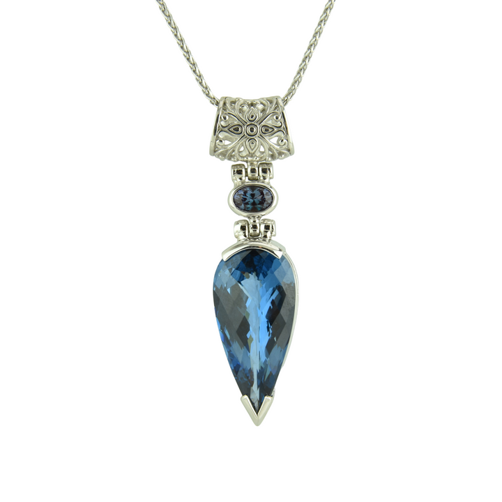 Blue Green Spinel Pendant