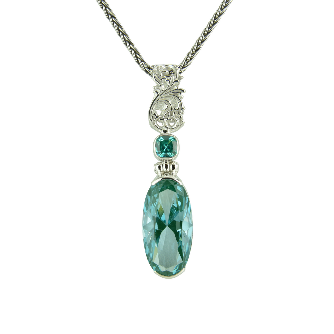 Paraiba Effect Spinel Pendant
