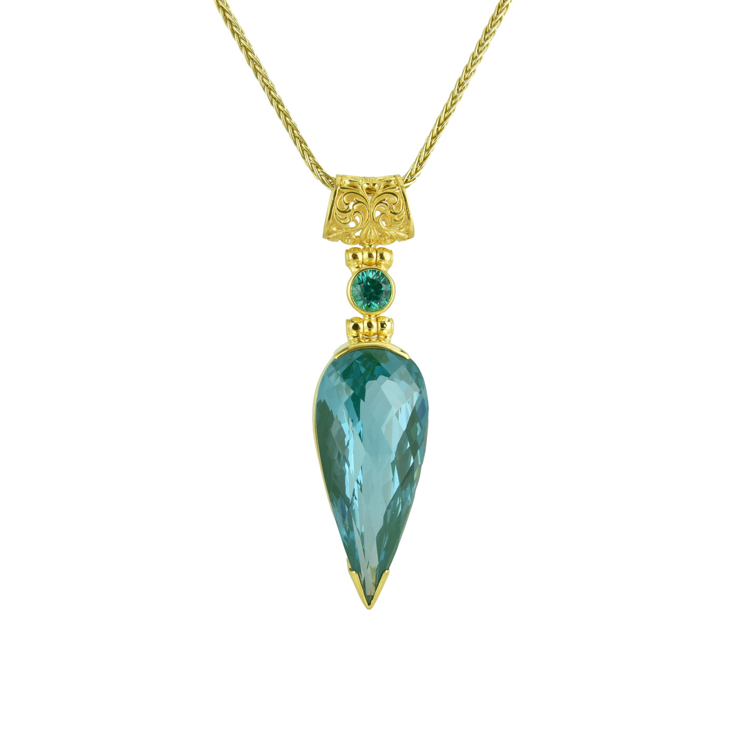 Paraiba Effect Spinel Pendant