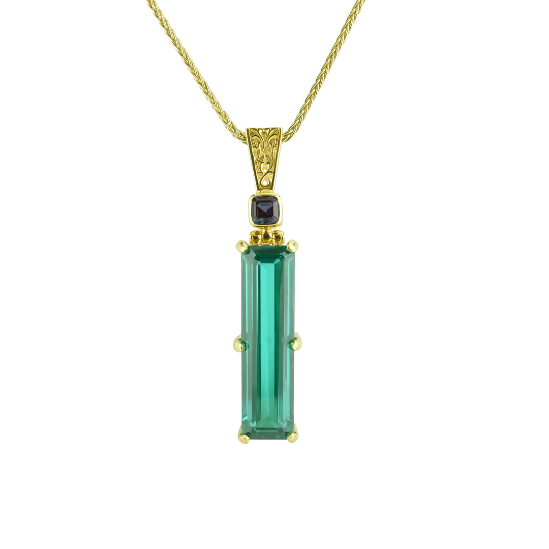 YAG Paraiba Effect Pendant