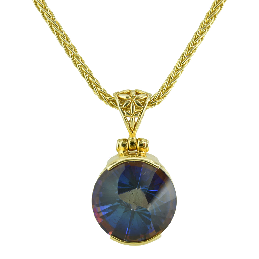 Indigo Warrior Mystic Quartz Pendant