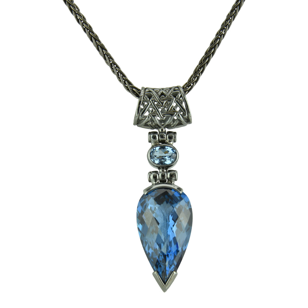 Blue Green Spinel Pendant