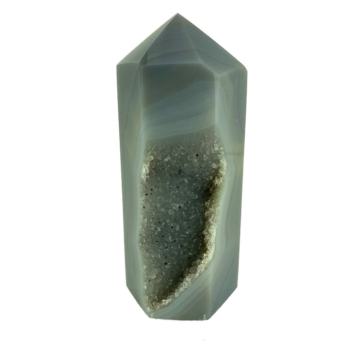 Blue Lace Agate/Drusy Tower