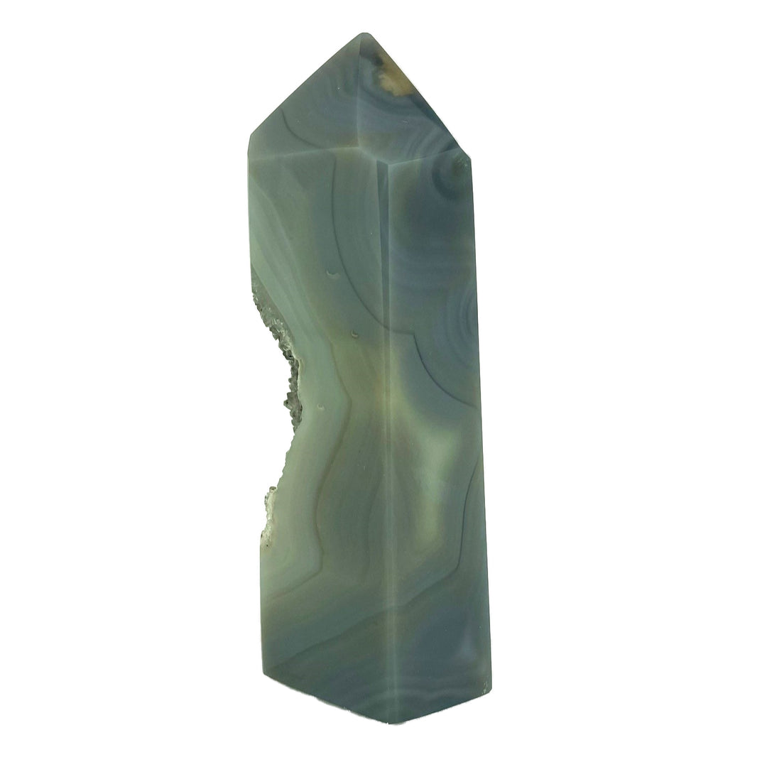 Blue Lace Agate/Drusy Tower