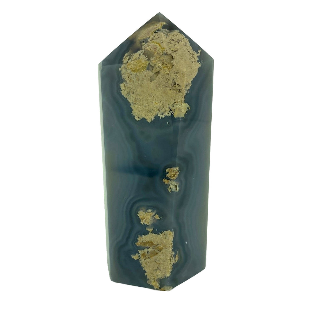 Blue Lace Agate/Drusy Tower