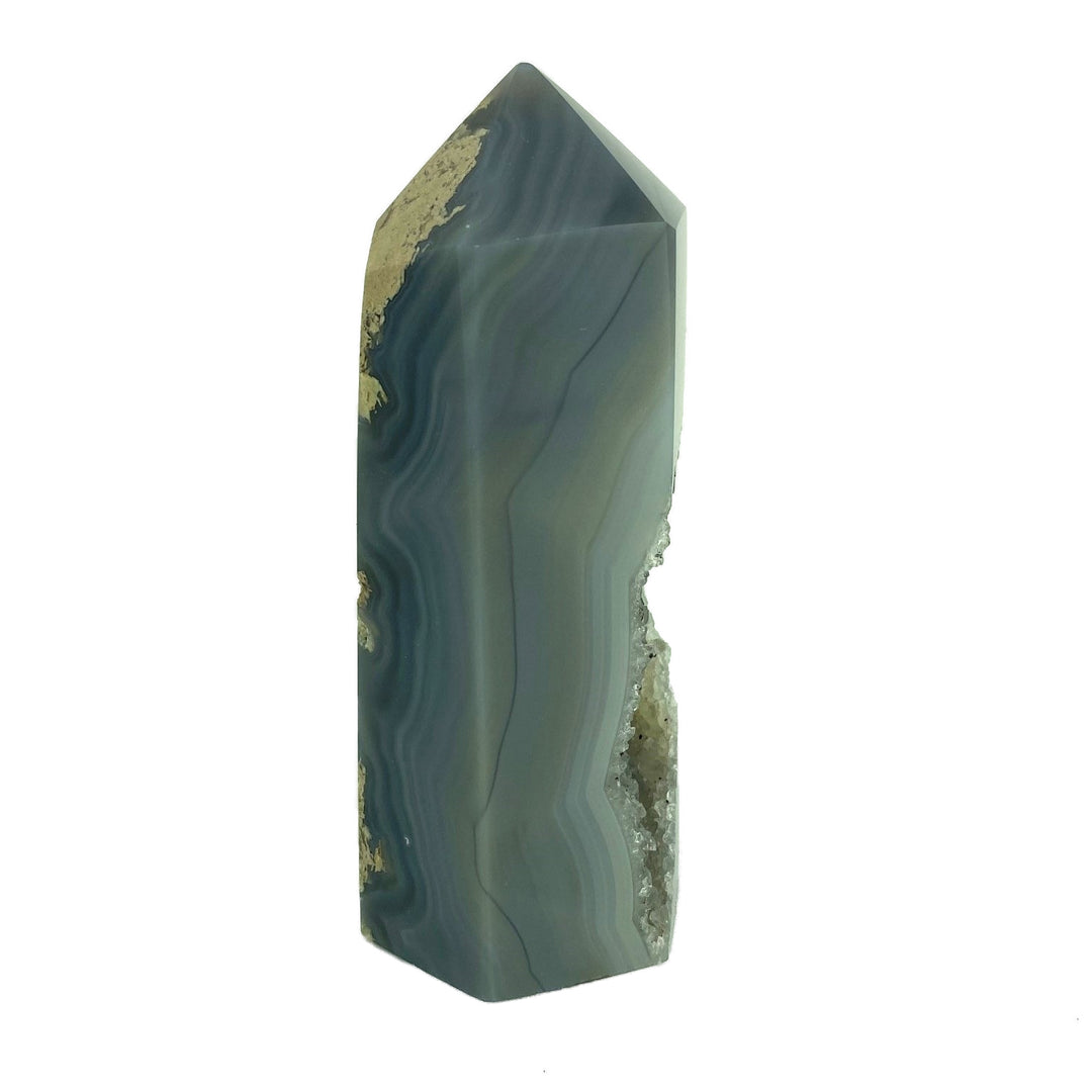 Blue Lace Agate/Drusy Tower