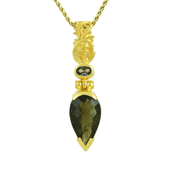 Faceted Moldavite Pendant