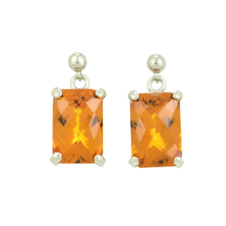 Cognac Sapphire Earrings