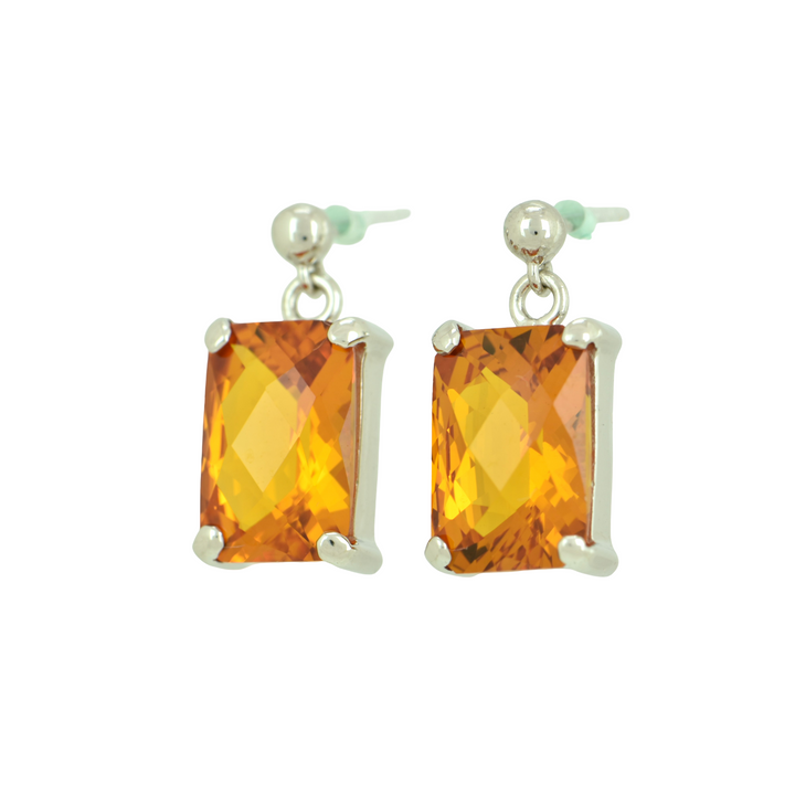 Cognac Sapphire Earrings