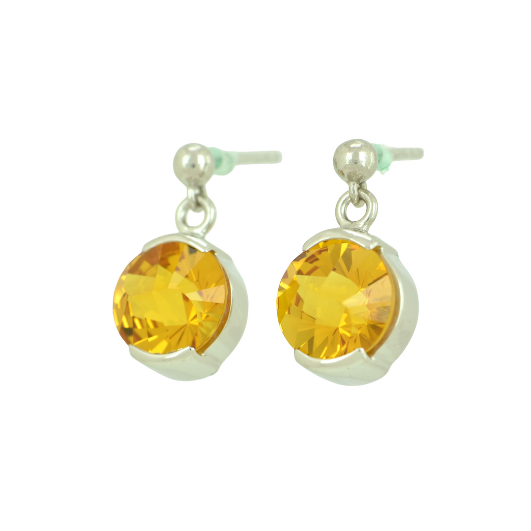 Cognac Sapphire Earrings