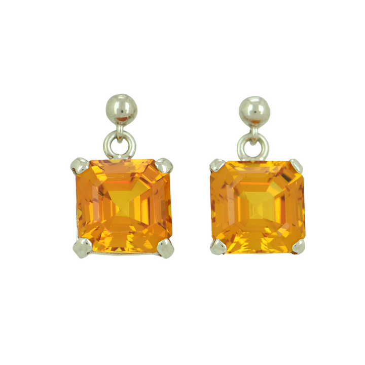 Cognac Sapphire Earrings
