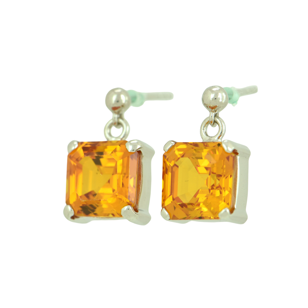 Cognac Sapphire Earrings