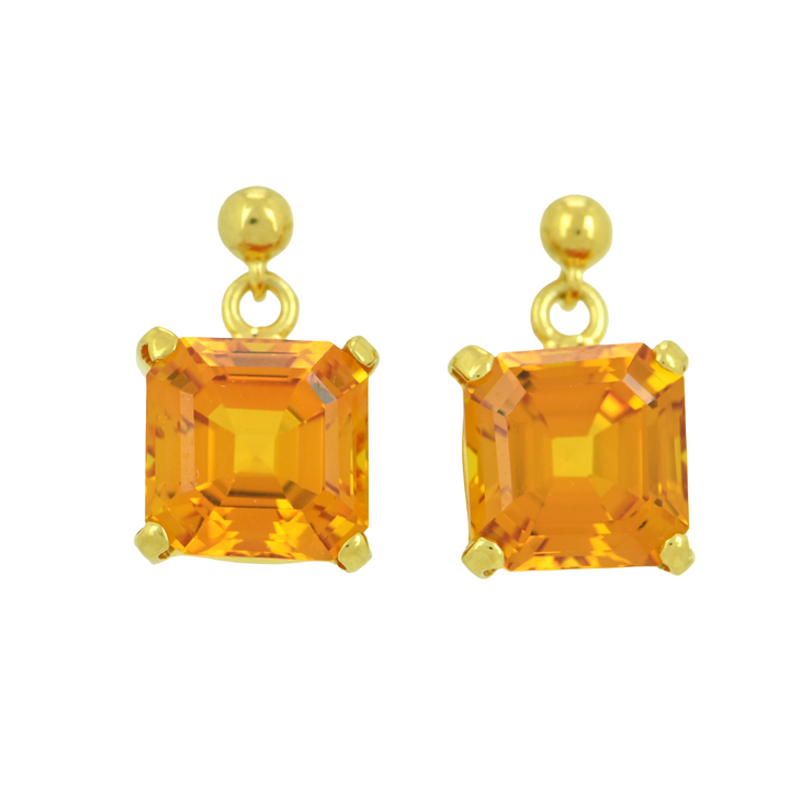 Cognac Sapphire Earrings