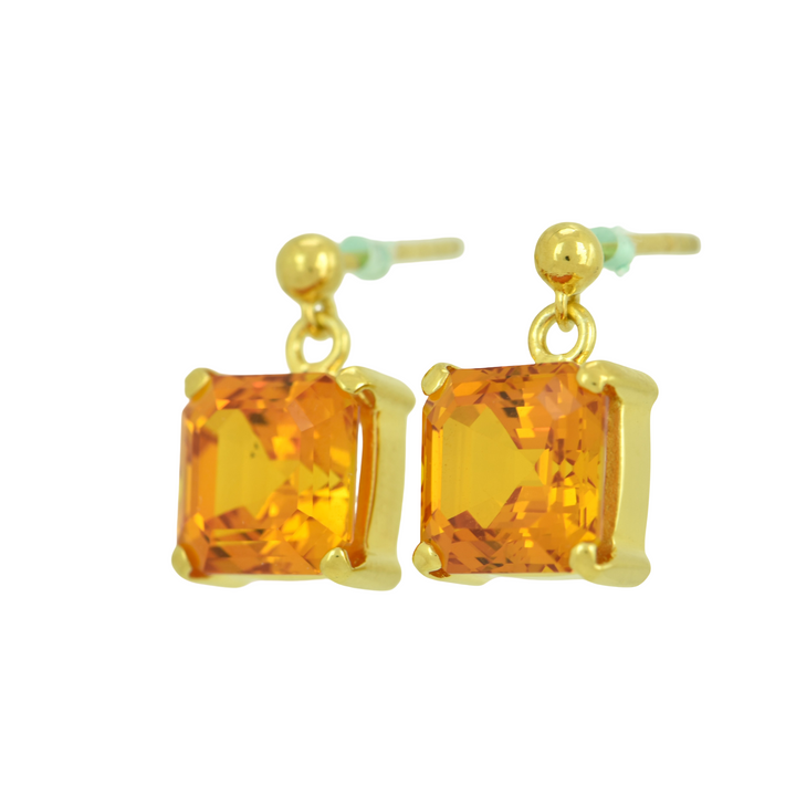 Cognac Sapphire Earrings