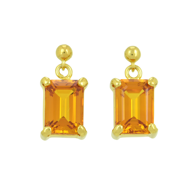 Cognac Sapphire Earrings