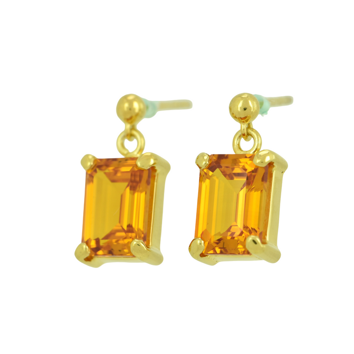 Cognac Sapphire Earrings