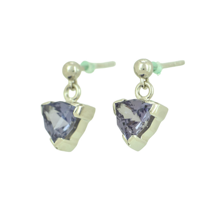 Alexandrite Effect Sapphire Earrings