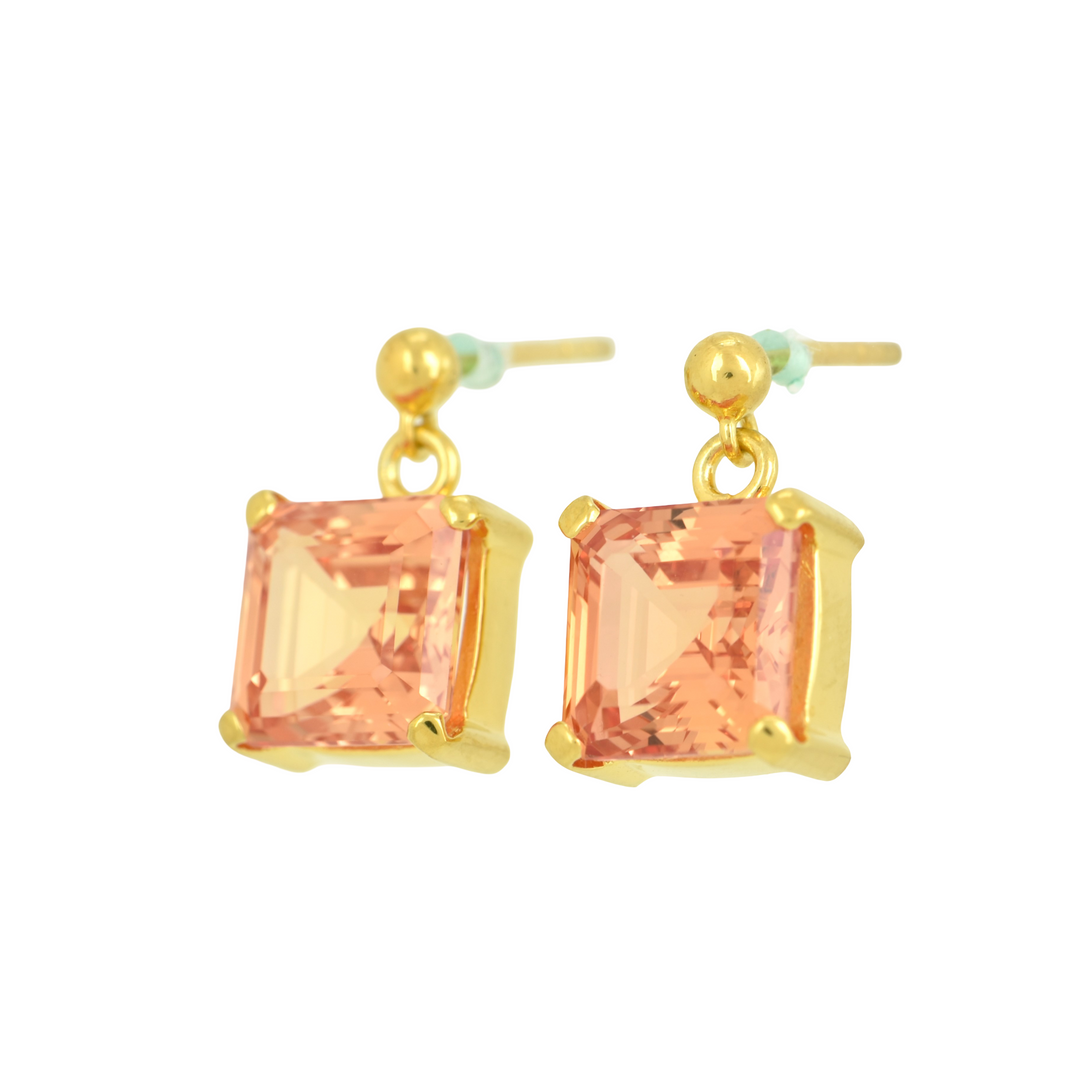 Imperial Pink Sapphire Earrings
