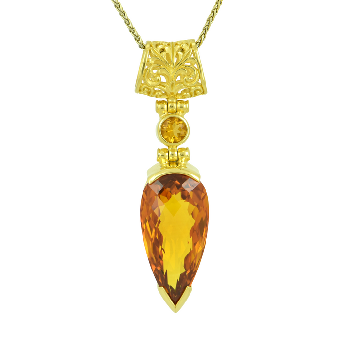 Golden Hydro Quartz Pendant