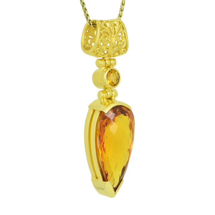 Golden Hydro Quartz Pendant