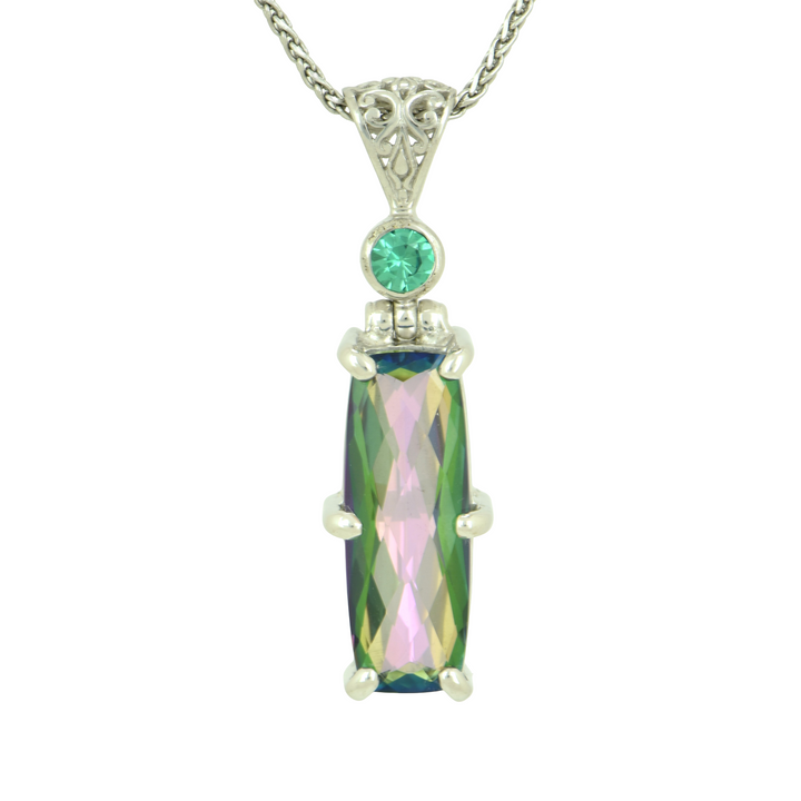 Luminous Heart Mystic Quartz Pendant