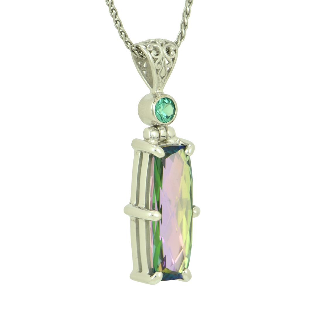 Luminous Heart Mystic Quartz Pendant