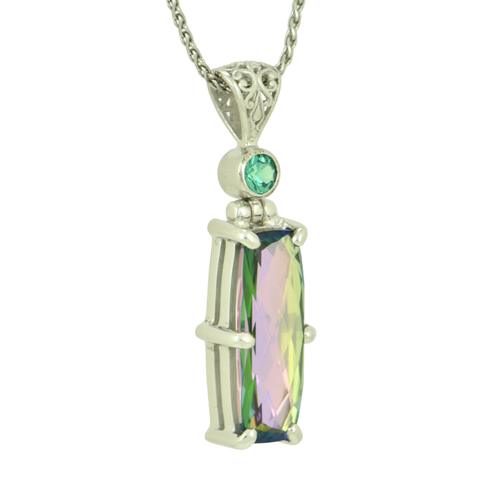Luminous Heart Mystic Quartz Pendant