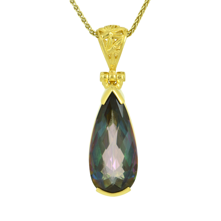 Luminous Heart Mystic Quartz Pendant