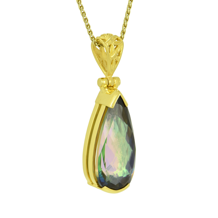 Luminous Heart Mystic Quartz Pendant