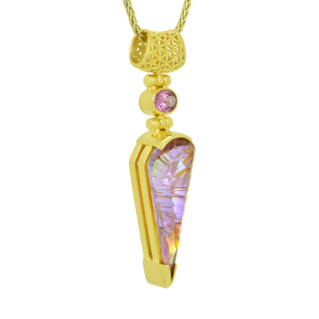 Sunstar Mystic Quartz Pendant