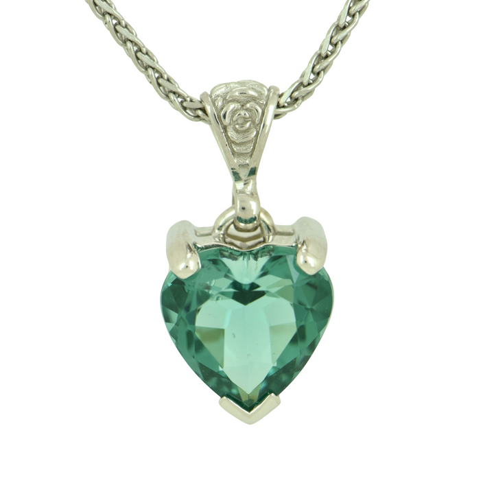 Blue Green Obsidian Pendant