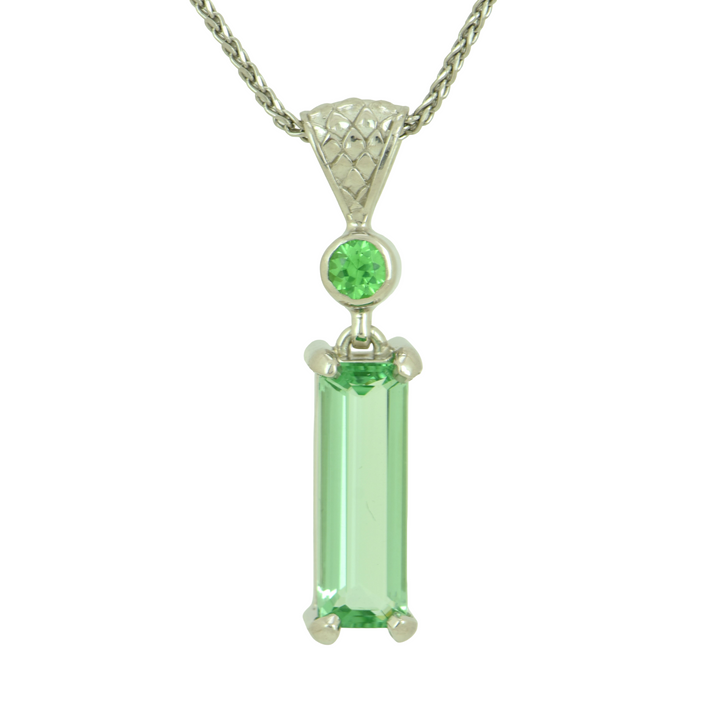 Mint Green Obsidian Pendant