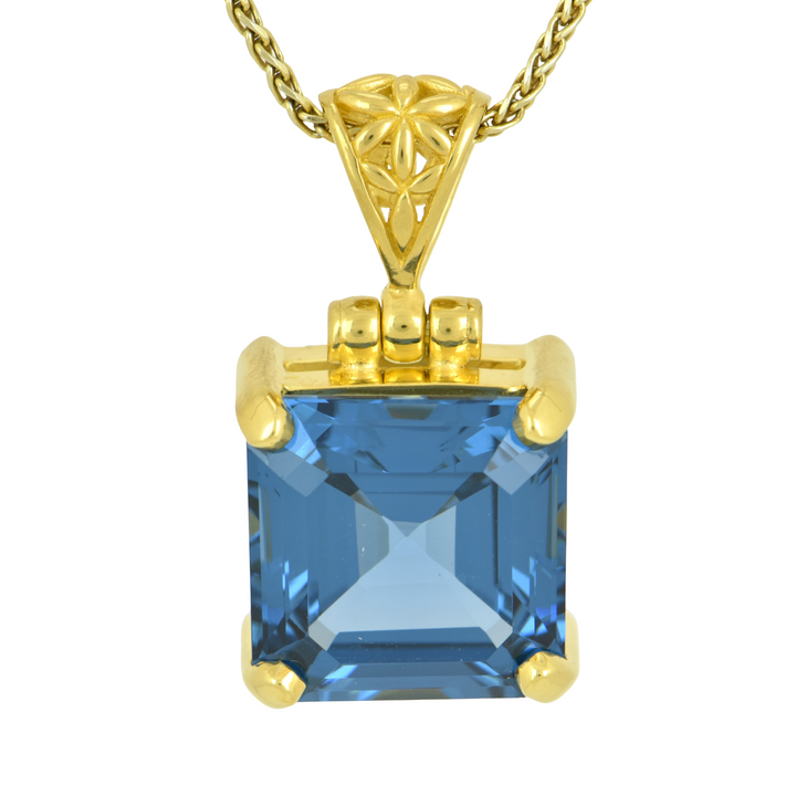 Blue Green Spinel Pendant