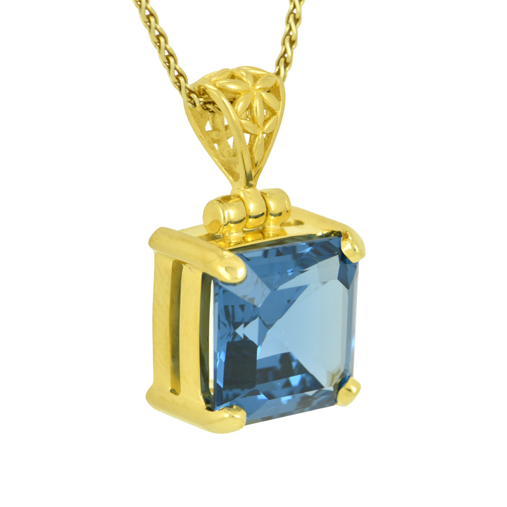 Blue Green Spinel Pendant