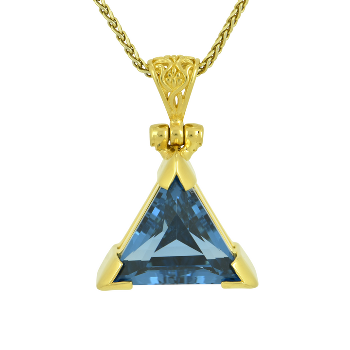 Blue Green Spinel Pendant