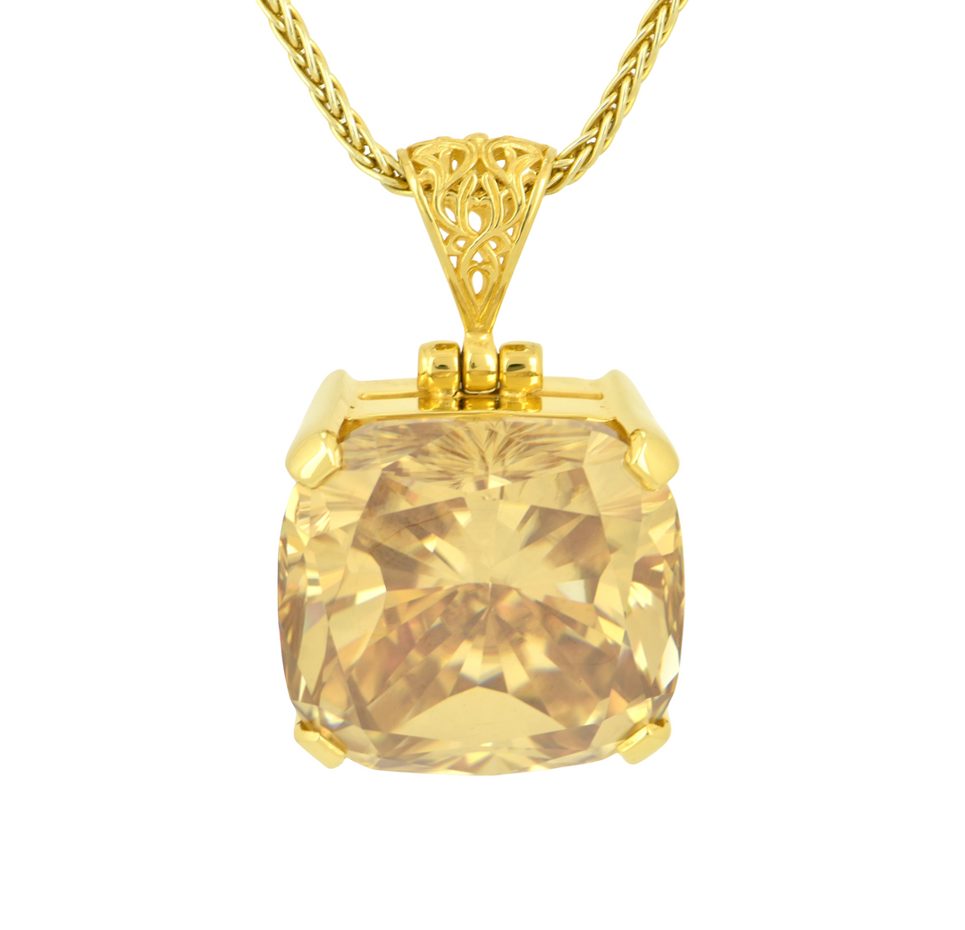 Champagne Moissanite Pendant