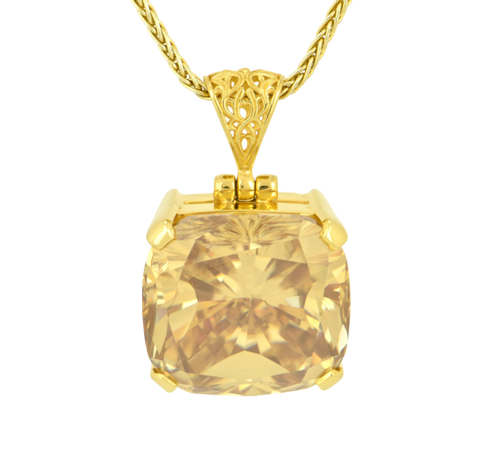 Champagne Moissanite Pendant
