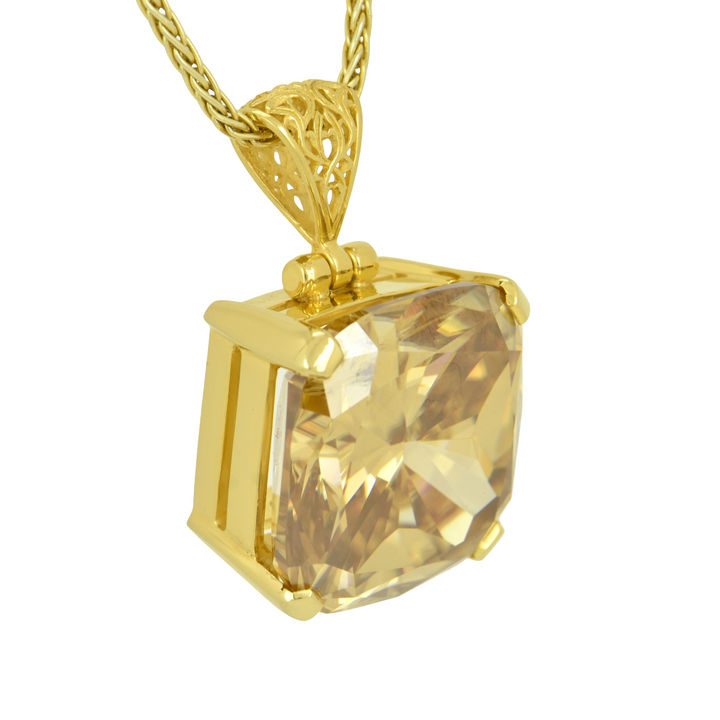 Champagne Moissanite Pendant